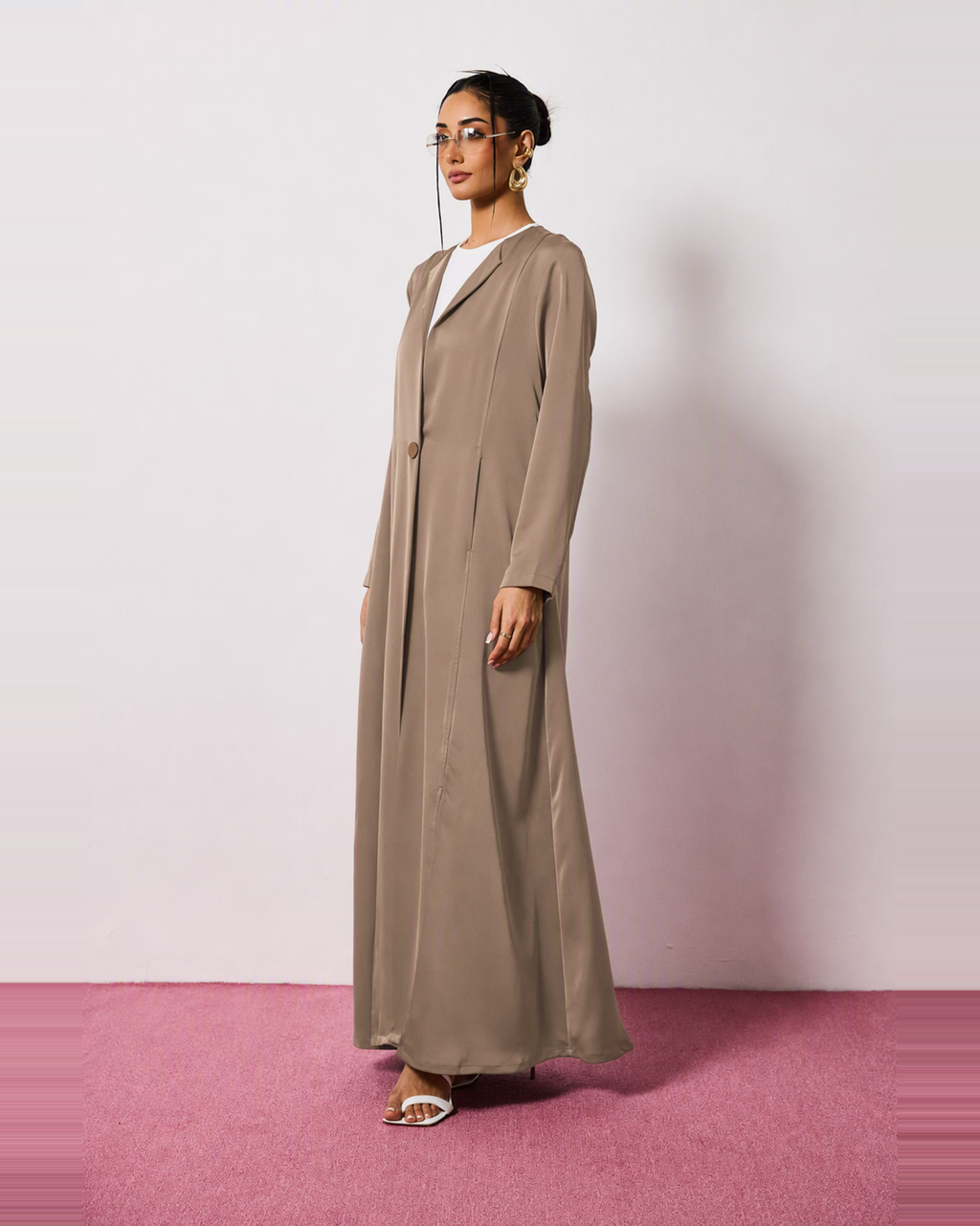Riva Abaya in Warm Taupe by FILO – view 2