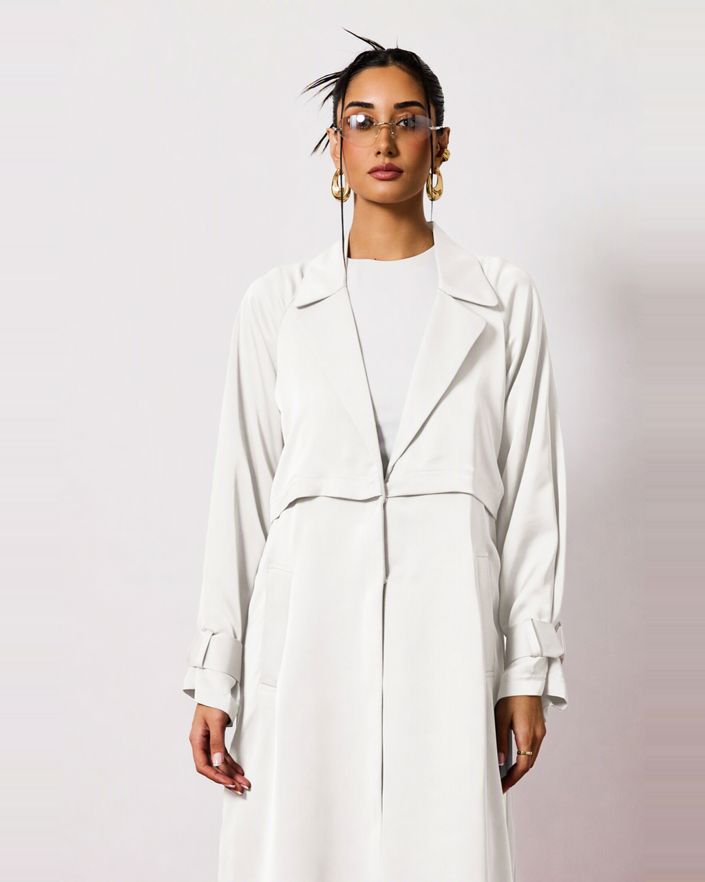 Ayla Abaya in White by FILO – view 4