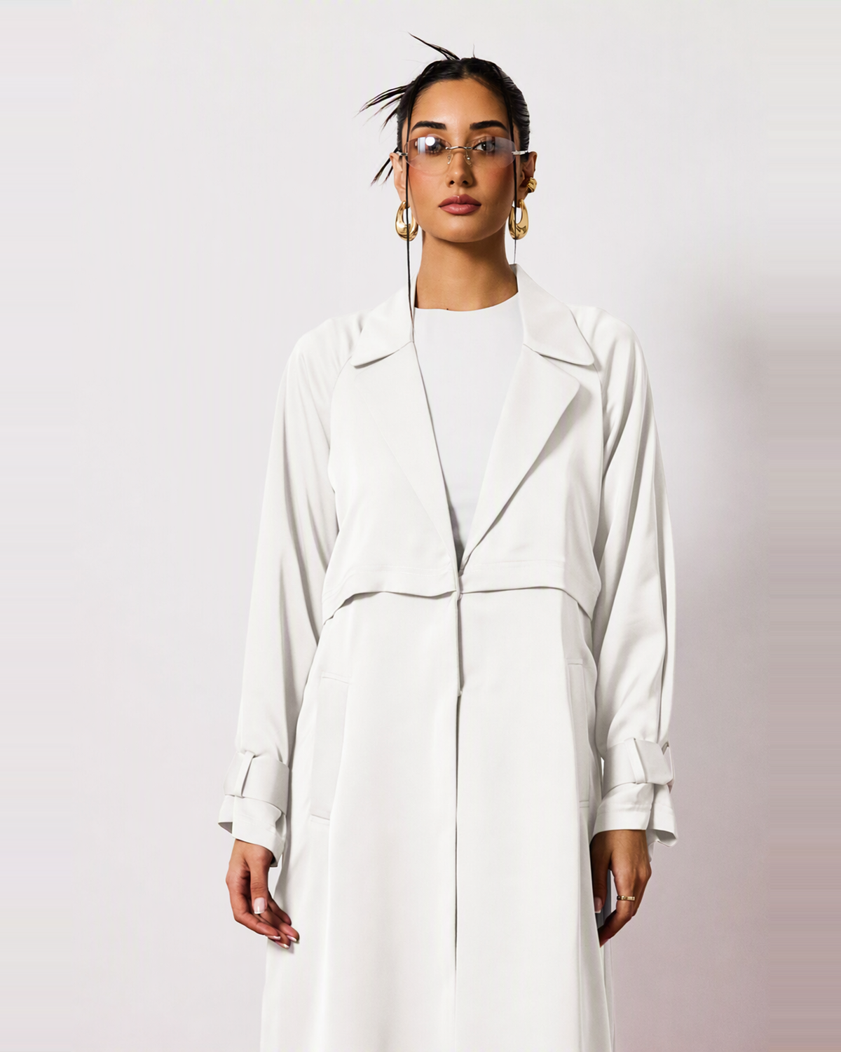 Ayla Abaya in White by FILO – view 4
