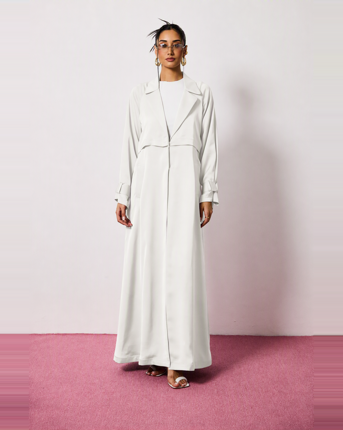 Ayla Abaya in White by FILO
