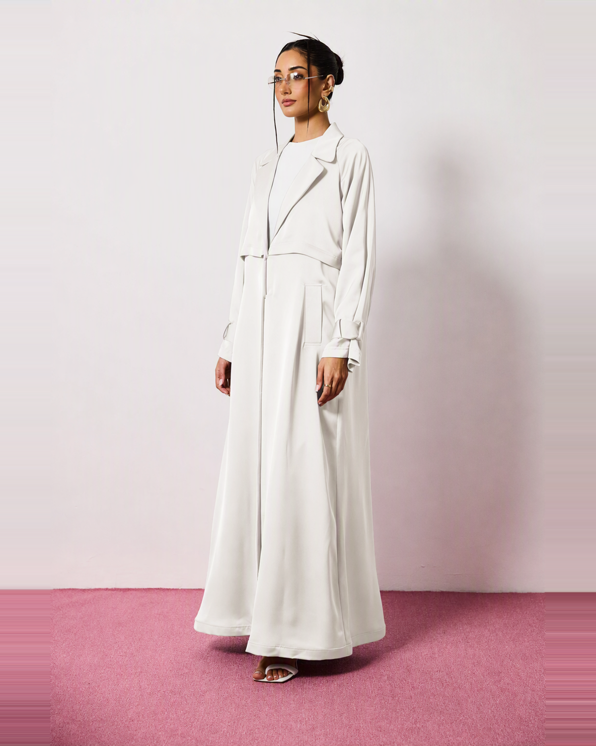 Ayla Abaya in White by FILO – view 2