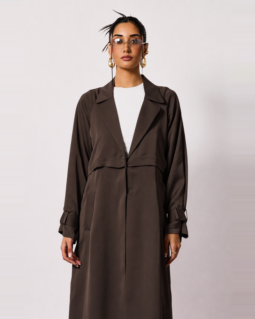 Ayla Abaya in Espresso Brown by FILO – view 4