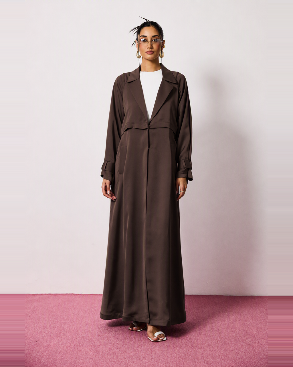 Ayla Abaya in Espresso Brown by FILO