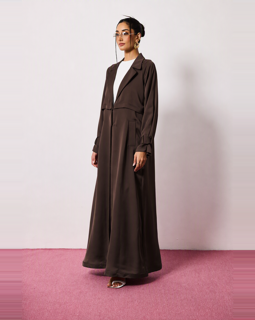 Ayla Abaya in Espresso Brown by FILO – view 2