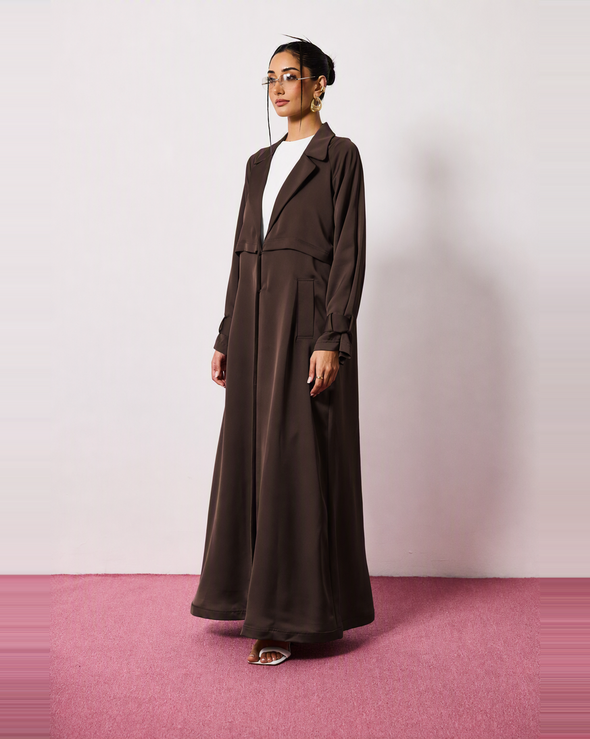 Ayla Abaya in Espresso Brown by FILO – view 2