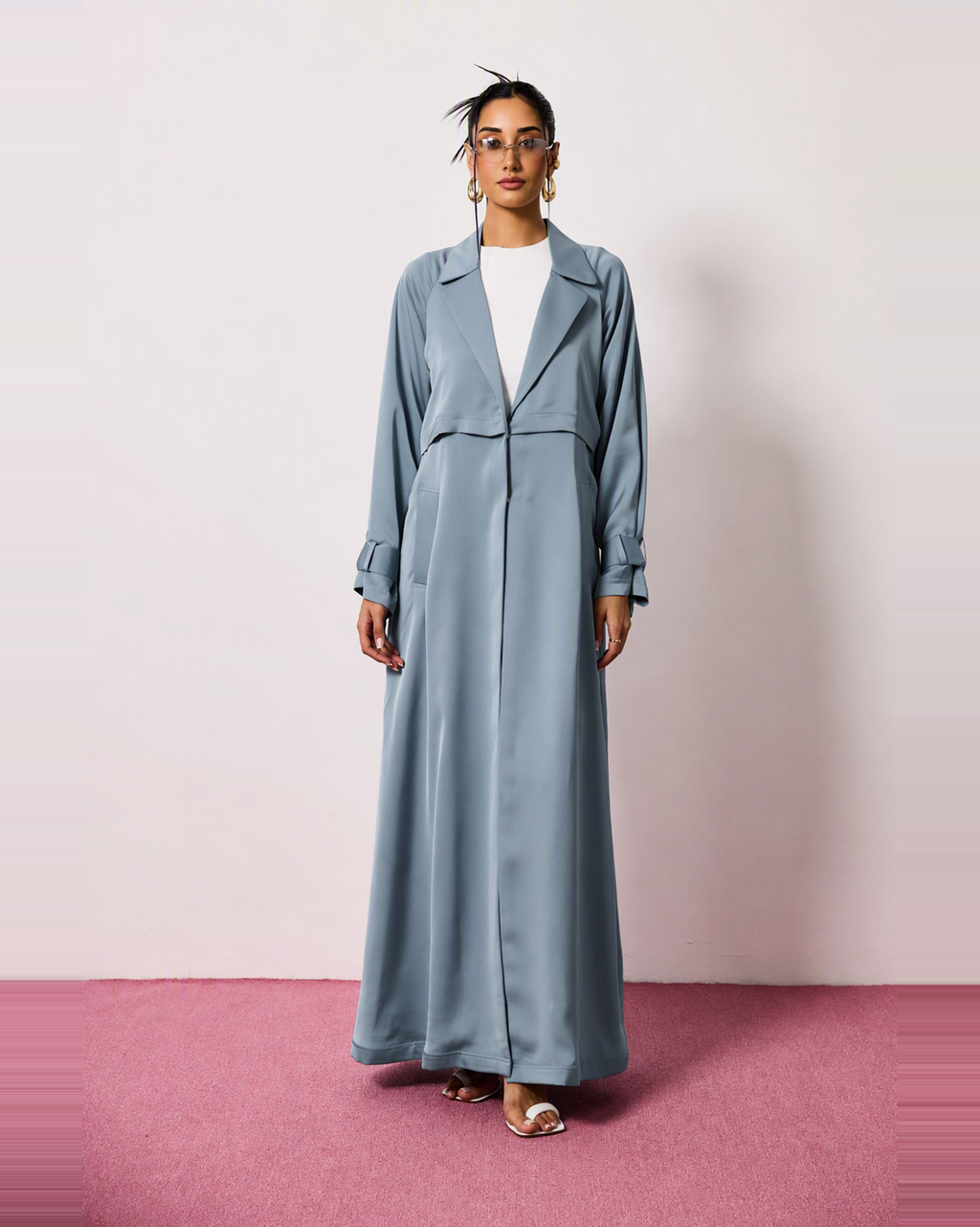 Ayla Abaya in Dusty Blue by FILO