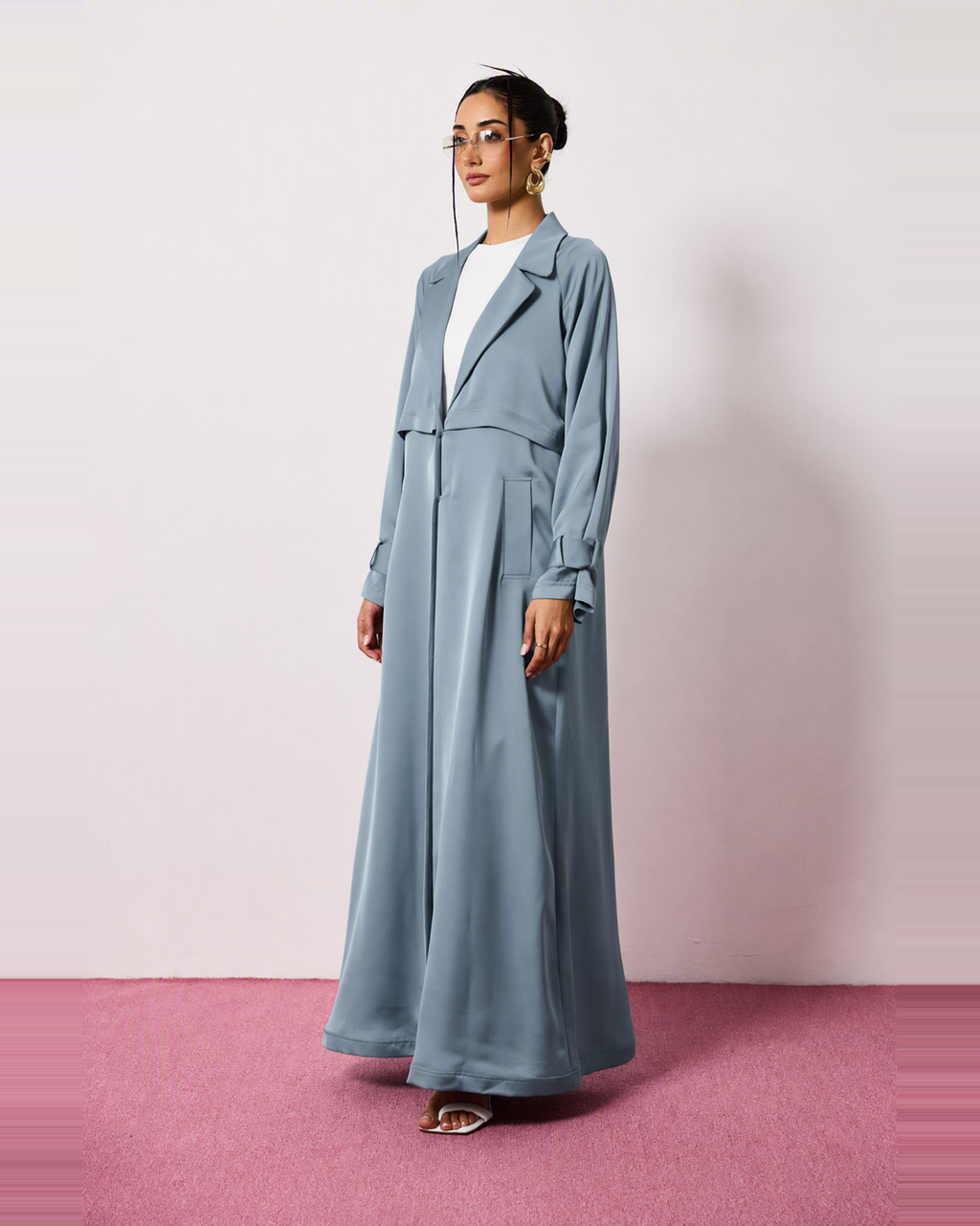 Ayla Abaya in Dusty Blue by FILO – view 2