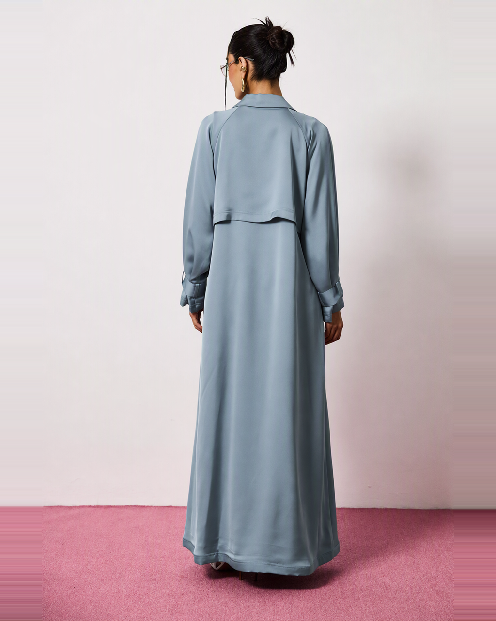 Ayla Abaya in Dusty Blue by FILO – view 3