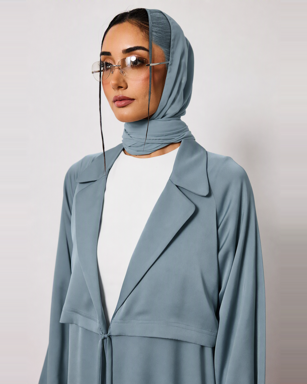 Ayla Abaya in Dusty Blue by FILO – view 5