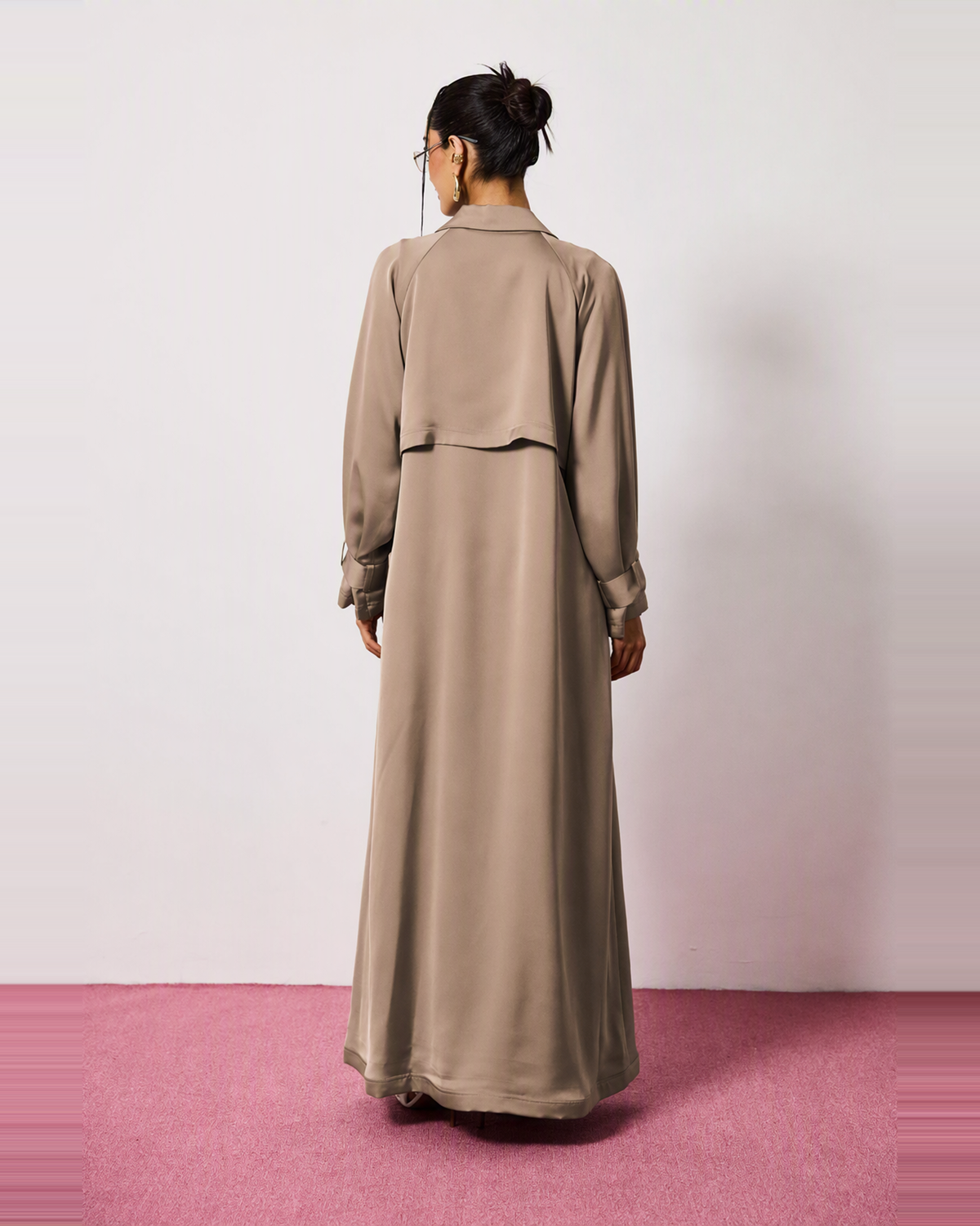 Ayla Abaya in Warm Taupe by FILO – view 3