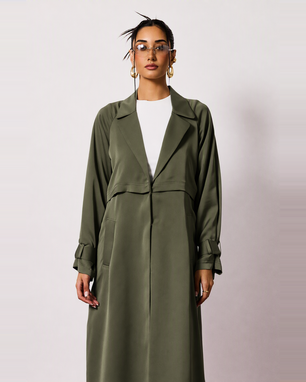 Ayla Abaya in Forest Olive by FILO – view 4