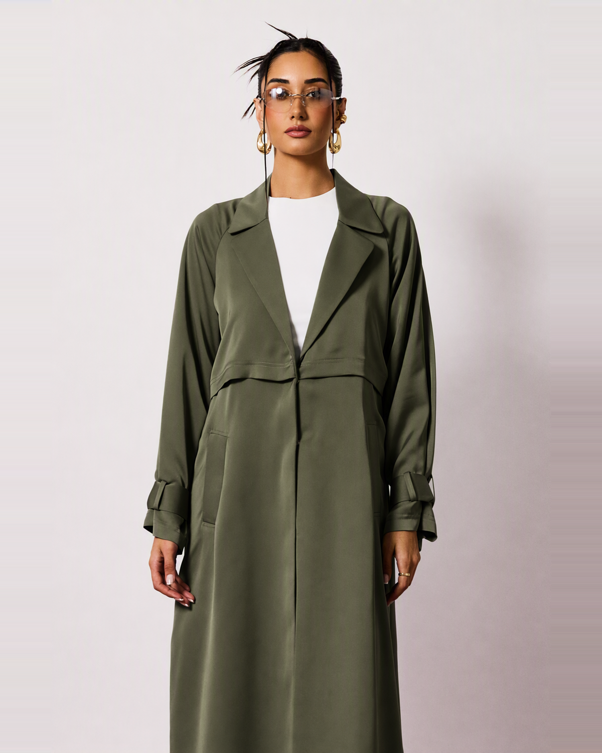 Ayla Abaya in Forest Olive by FILO – view 4