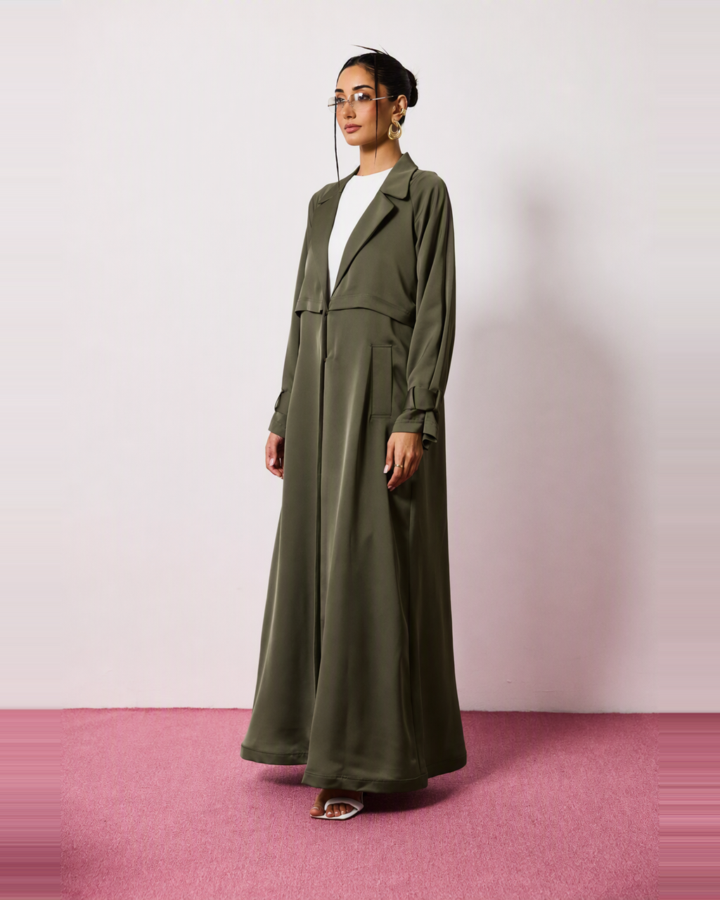 Ayla Abaya in Forest Olive by FILO – view 2