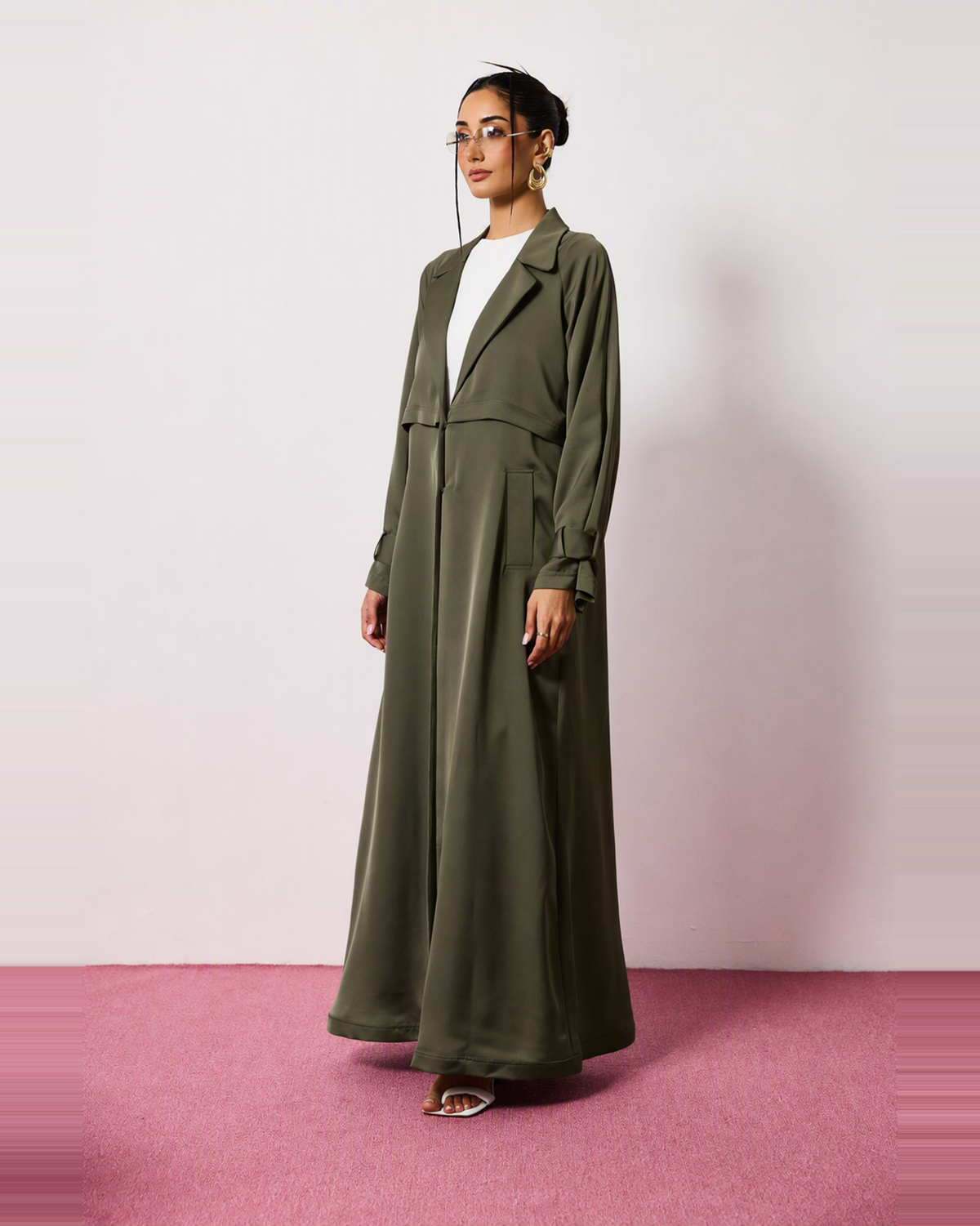 Ayla Abaya in Forest Olive by FILO – view 2