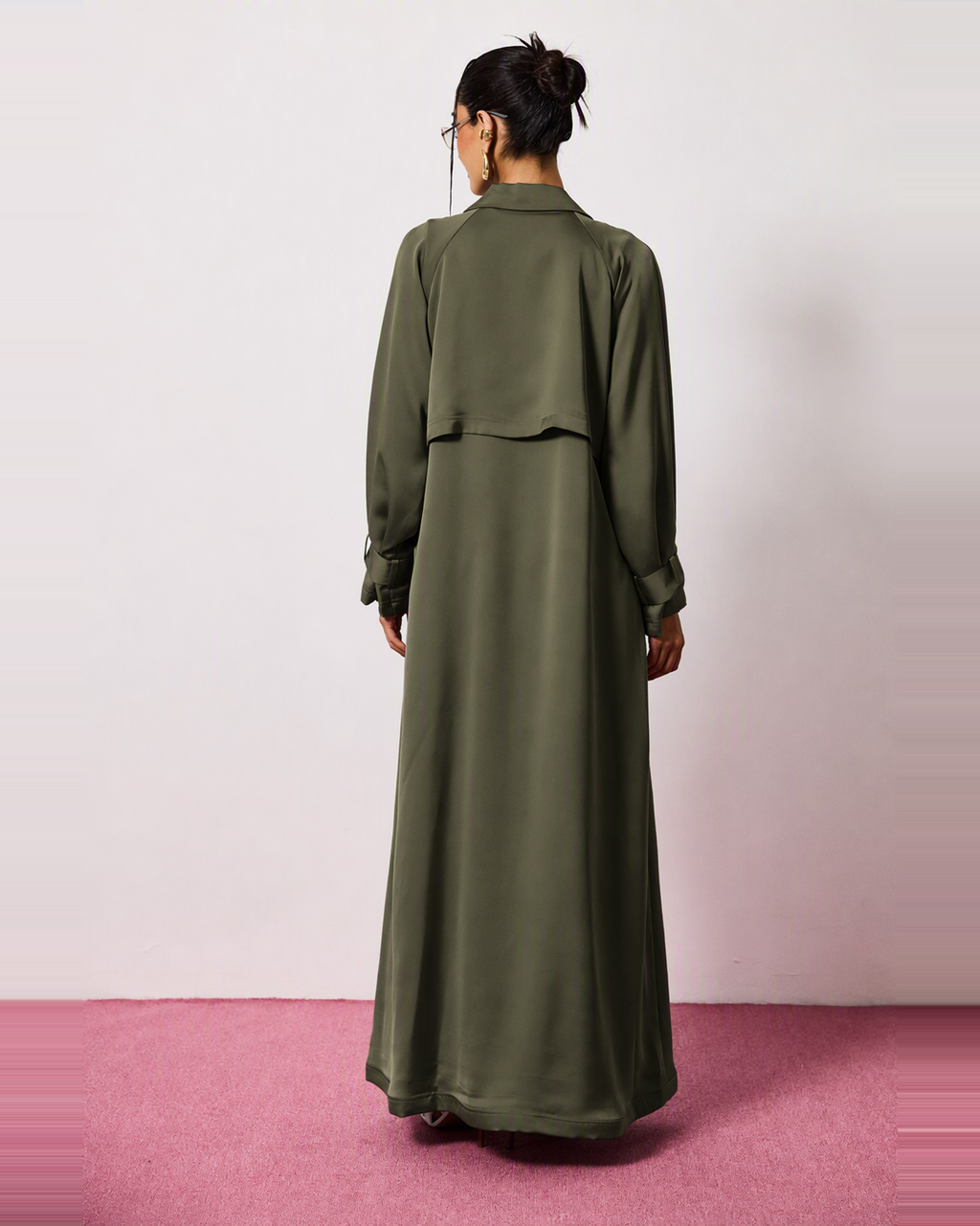 Ayla Abaya in Forest Olive by FILO – view 3