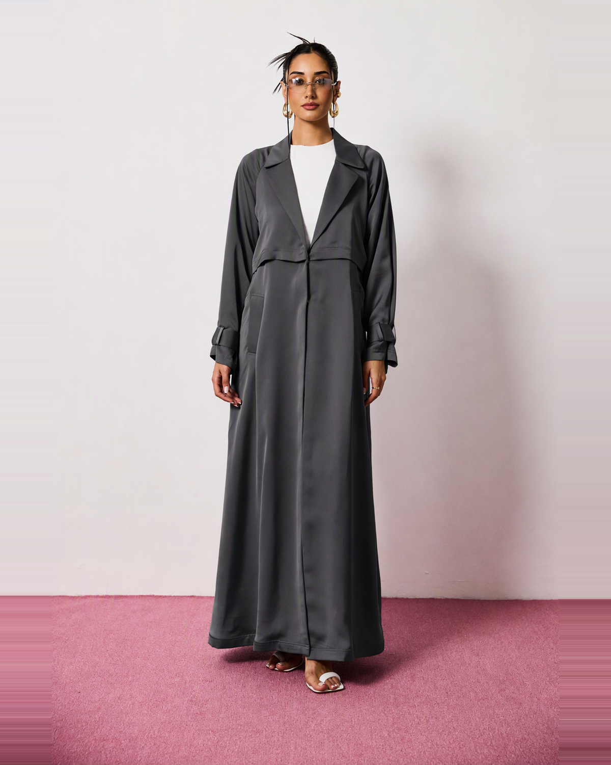 Ayla Abaya in Charcoal Grey by FILO
