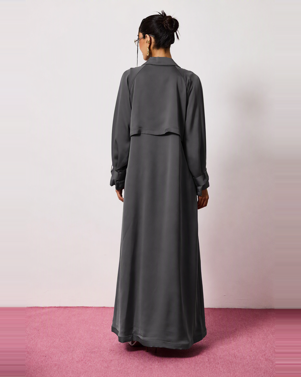Ayla Abaya in Charcoal Grey by FILO – view 3
