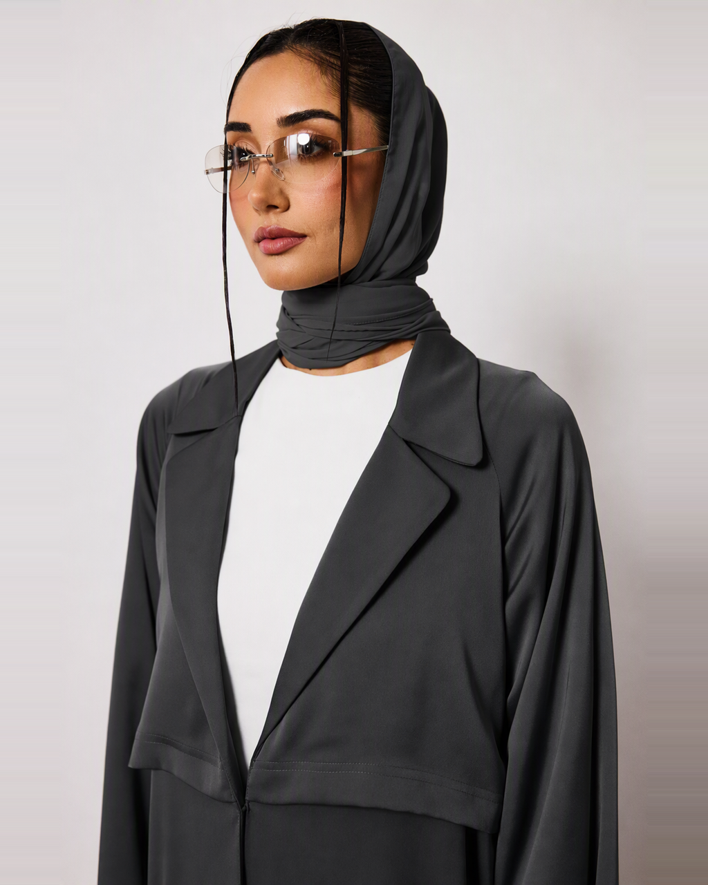 Ayla Abaya in Charcoal Grey by FILO – view 5
