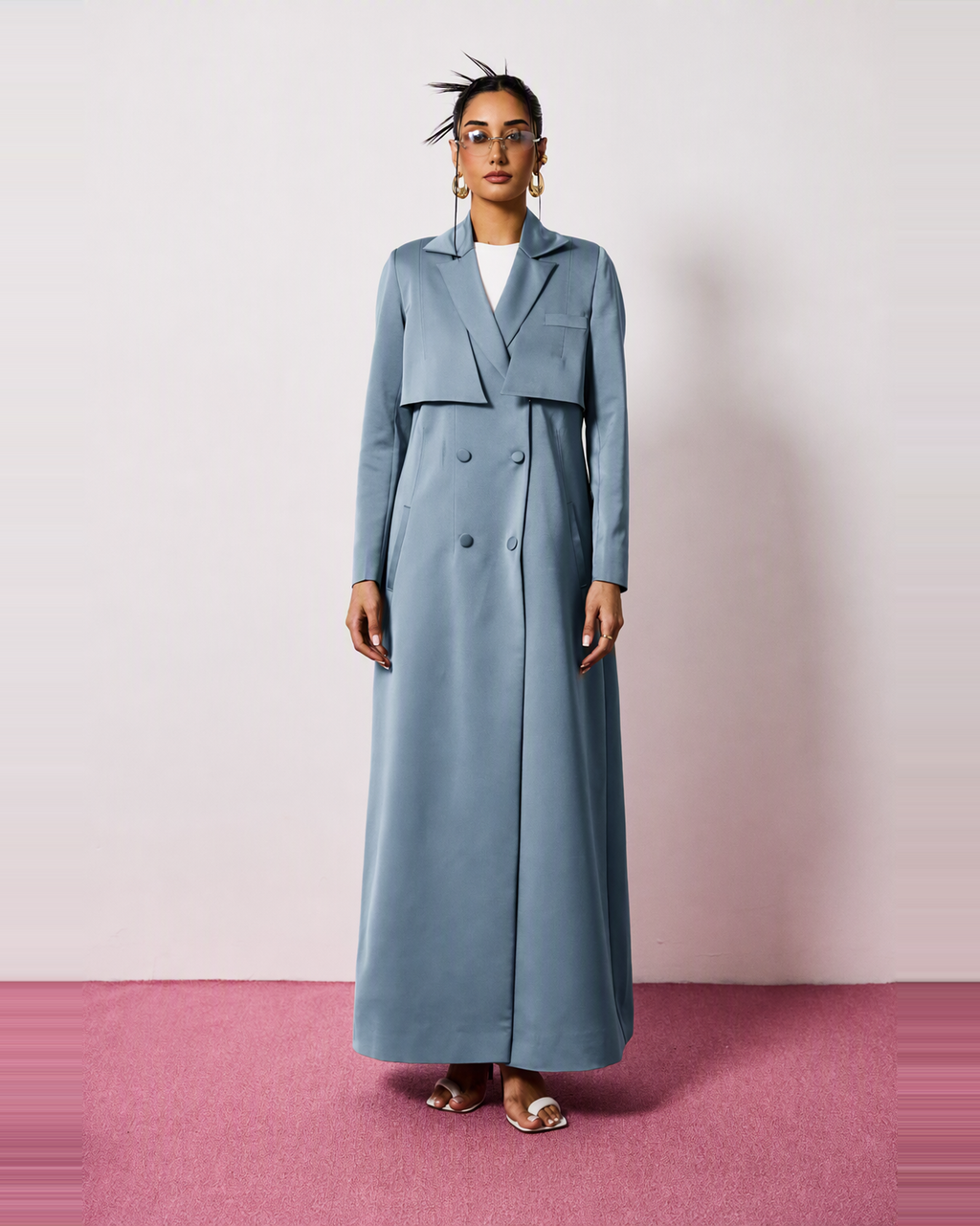 Mira Abaya in Dusty Blue by FILO