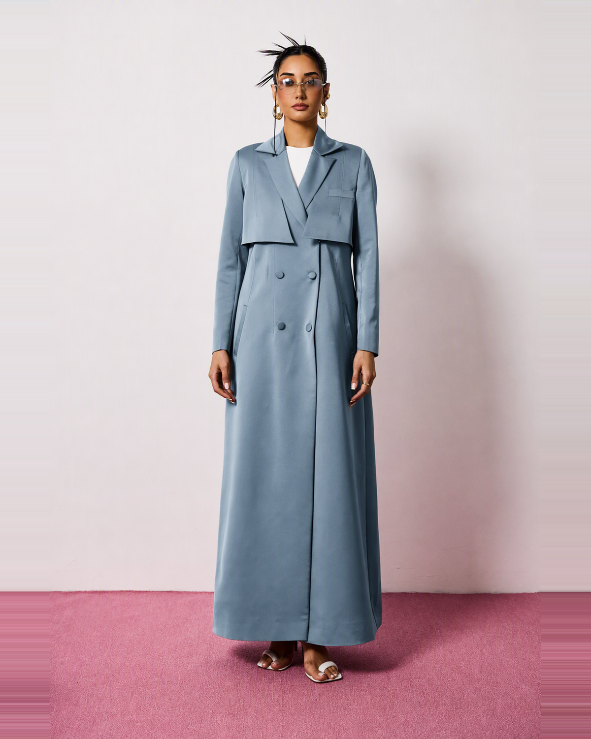 Mira Abaya in Dusty Blue by FILO
