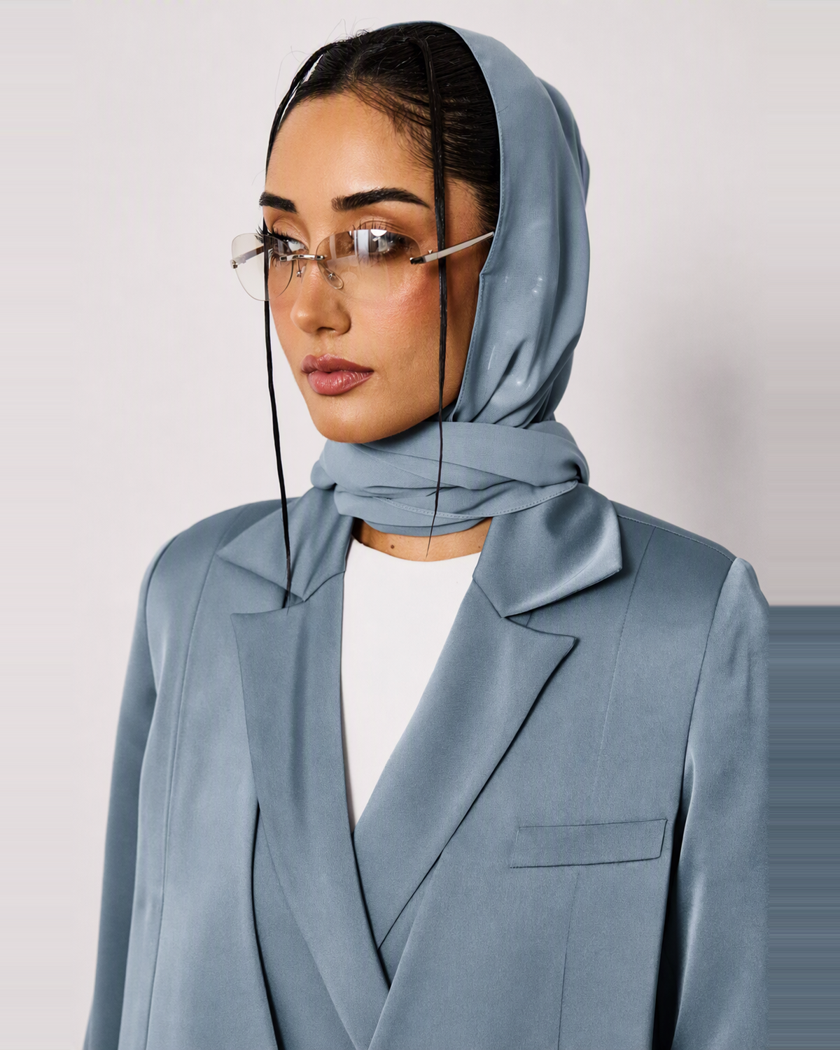 Mira Abaya in Dusty Blue by FILO – view 4