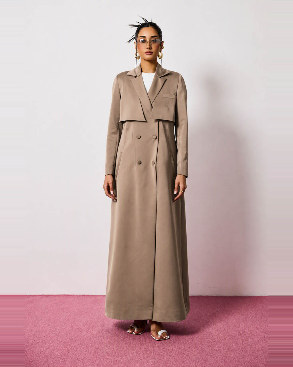 Mira Abaya in Warm Taupe by FILO