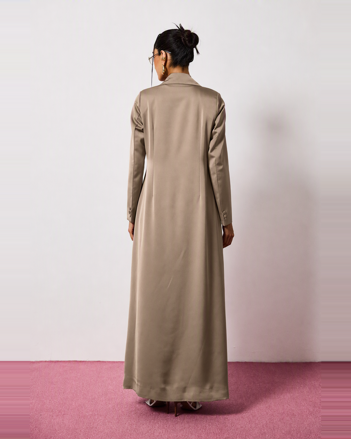 Mira Abaya in Warm Taupe by FILO – view 3