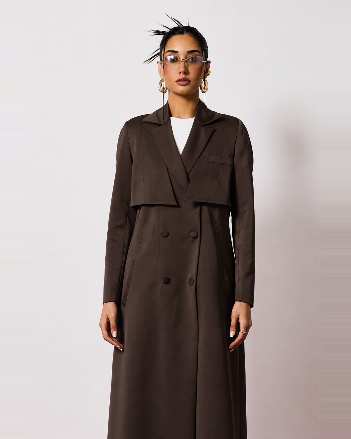 Mira Abaya in Espresso Brown by FILO – view 4