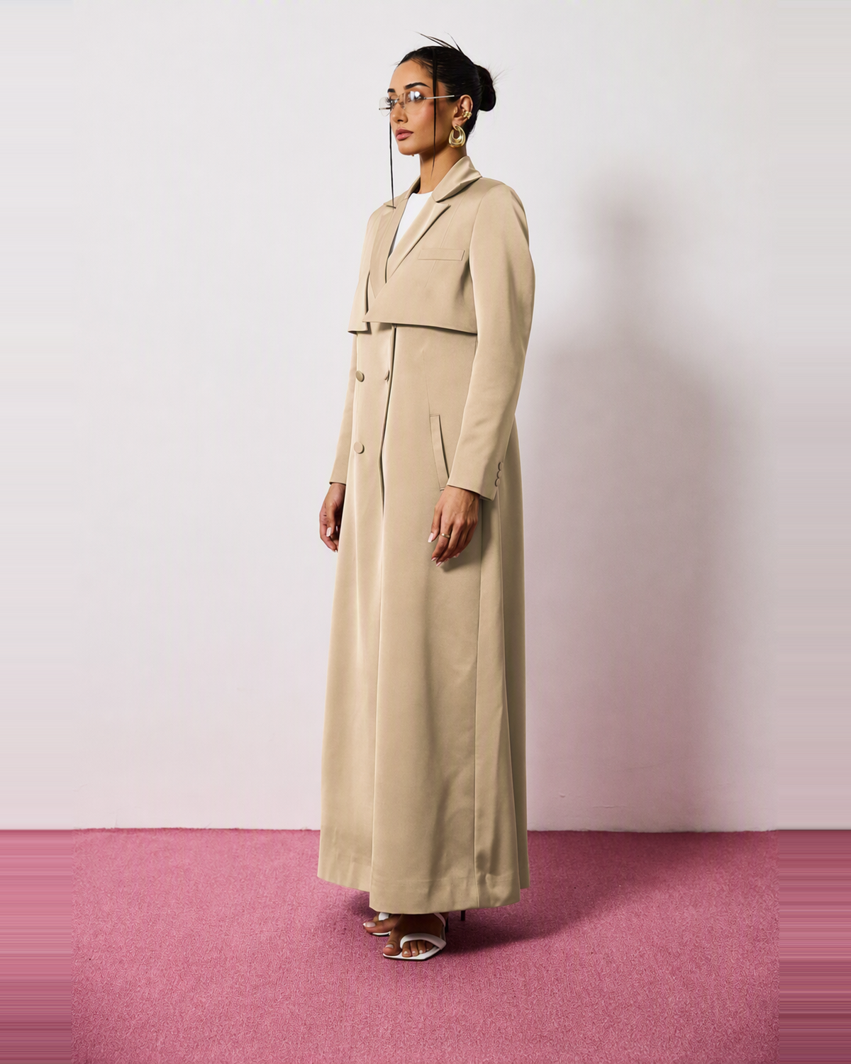 Mira Abaya in Sand Beige by FILO – view 2