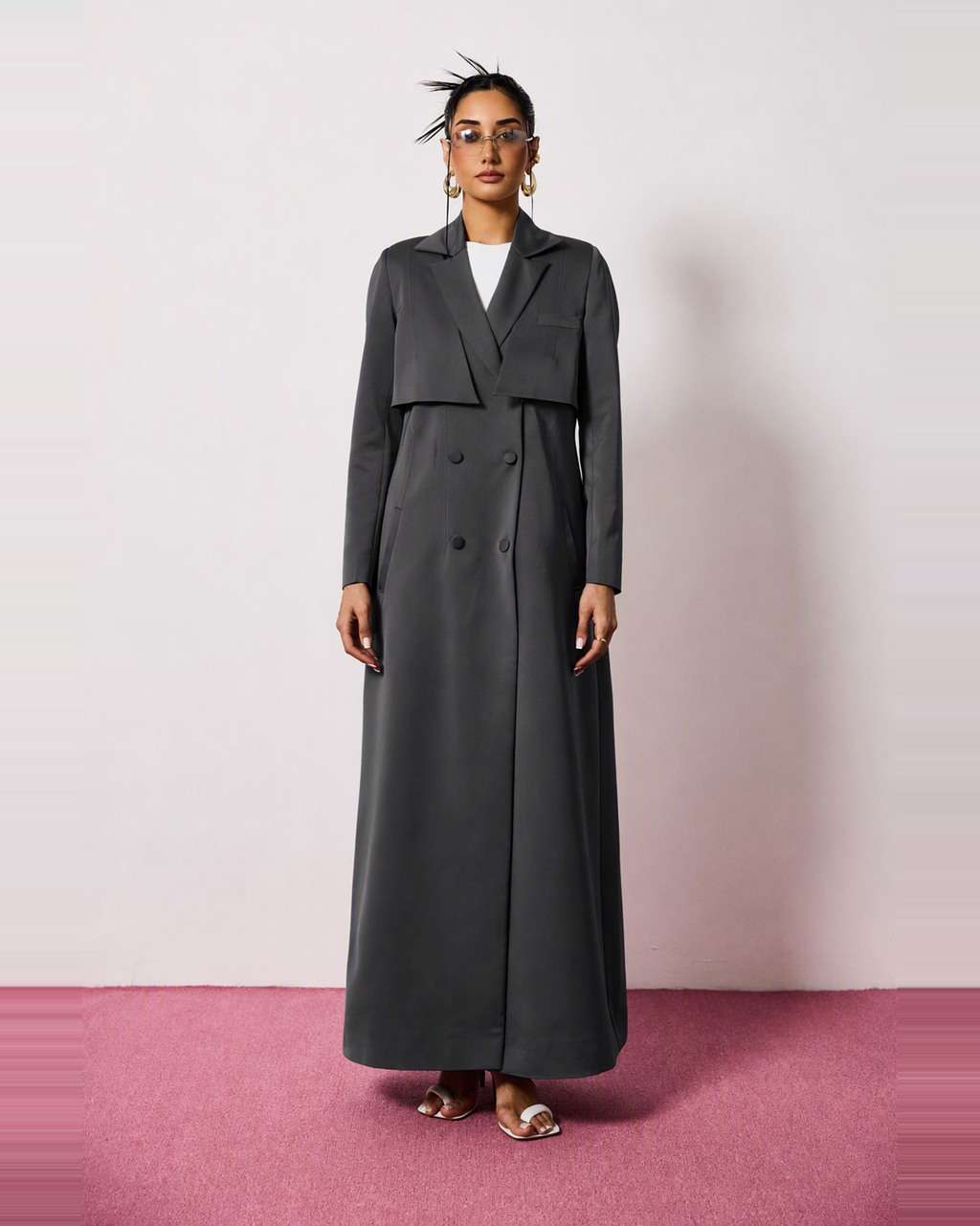 Mira Abaya in Charcoal Grey by FILO