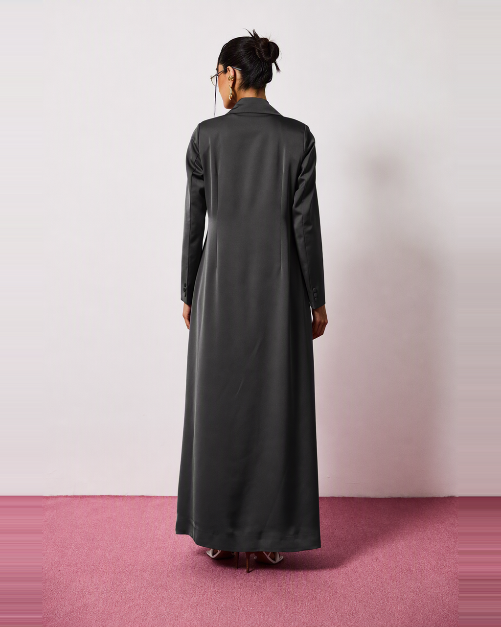 Mira Abaya in Charcoal Grey by FILO – view 3