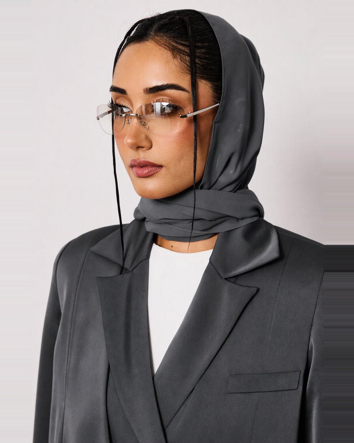 Mira Abaya in Charcoal Grey by FILO – view 5