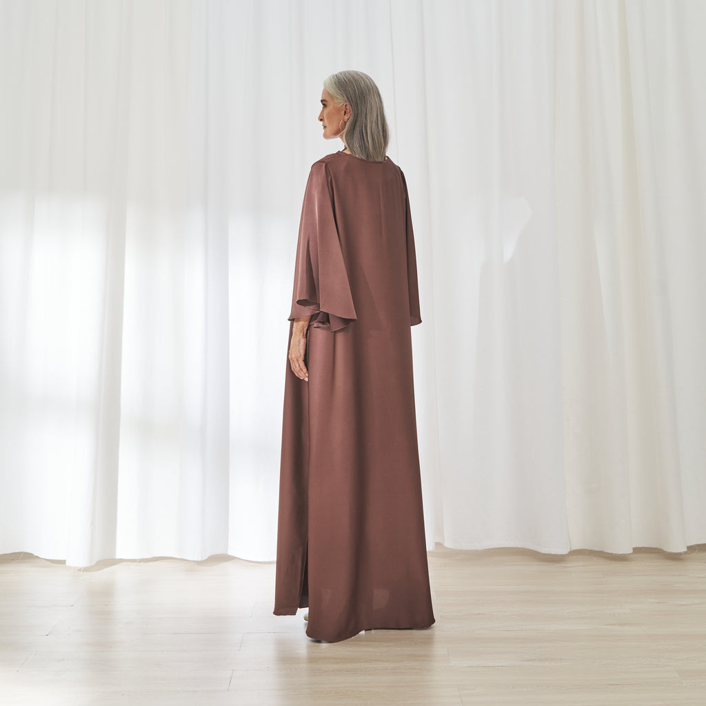 Najma dress in Mauve by FILO, back view