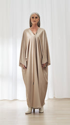 Qamar dress in Champagne by FILO, front view