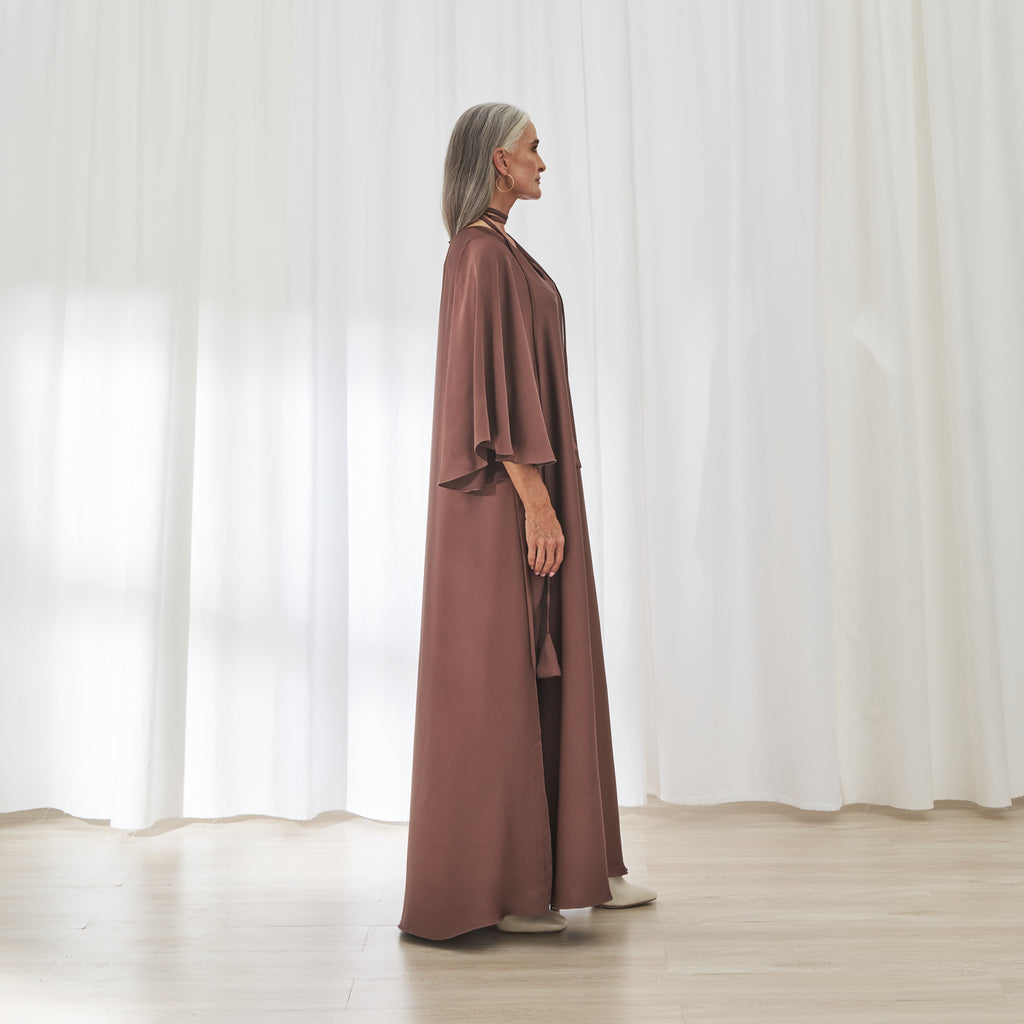 Najma dress in Mauve by FILO, side view