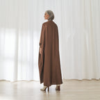 Hilal dress in Rust by FILO, back view