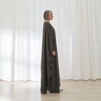 Dalia abaya in Olive by FILO, side view