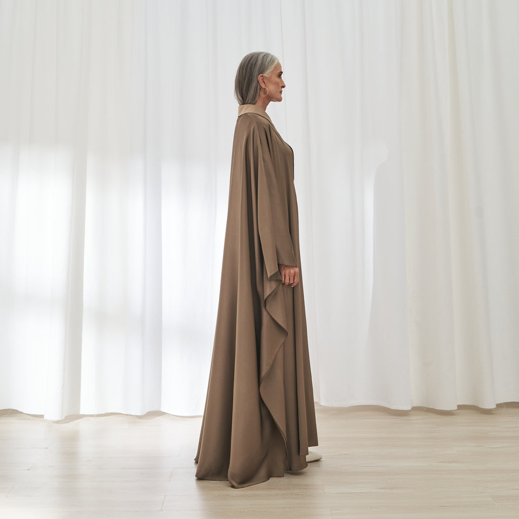 Jana abaya in Khaki by FILO, side view