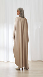 Qamar dress in Champagne by FILO, back view