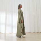 Sama dress in Sage by FILO, side view