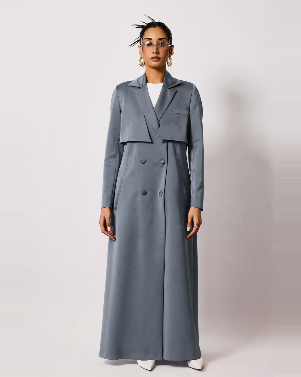 Mira Abaya in Blue Grey by FILO – view 4