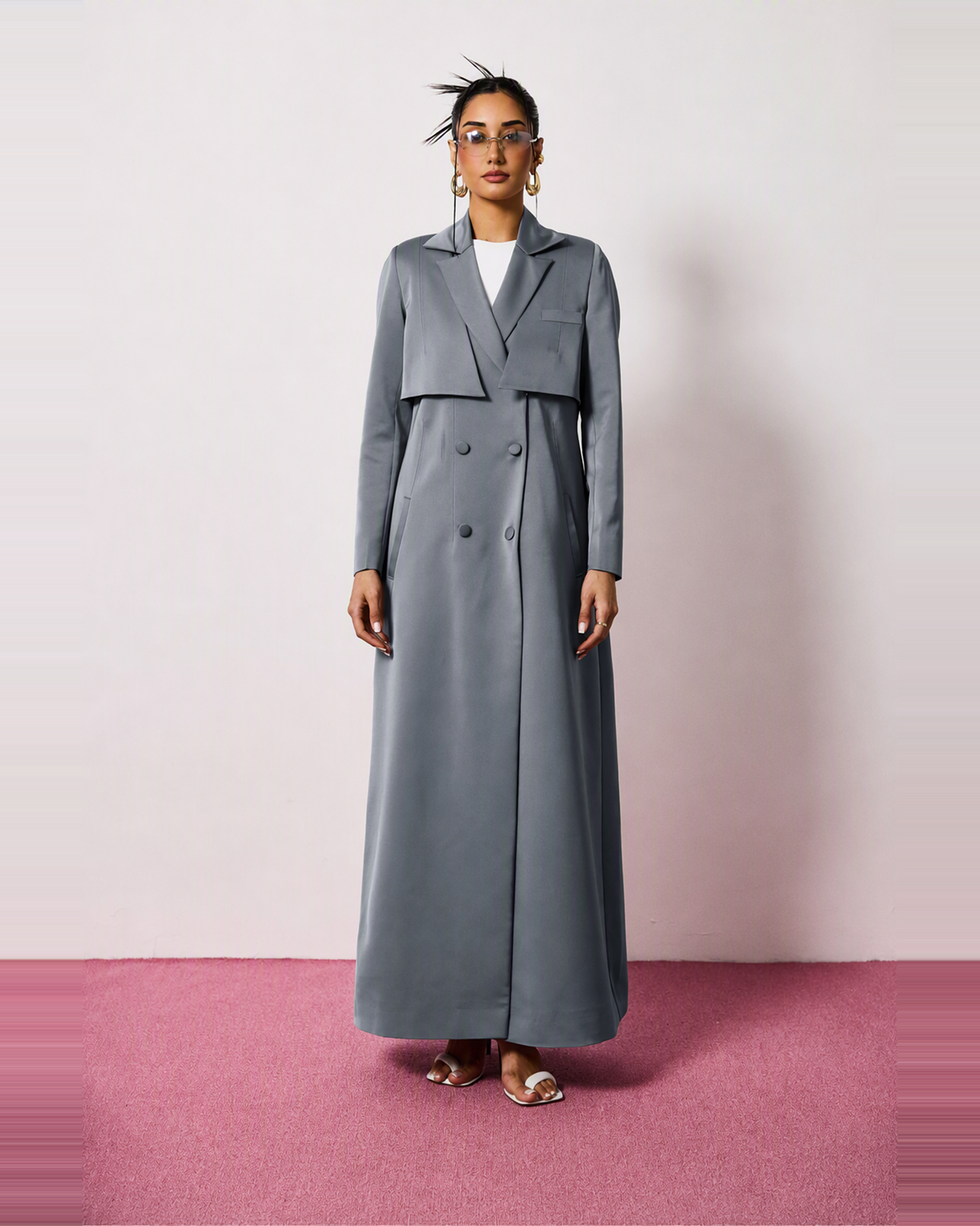 Mira Abaya in Blue Grey by FILO