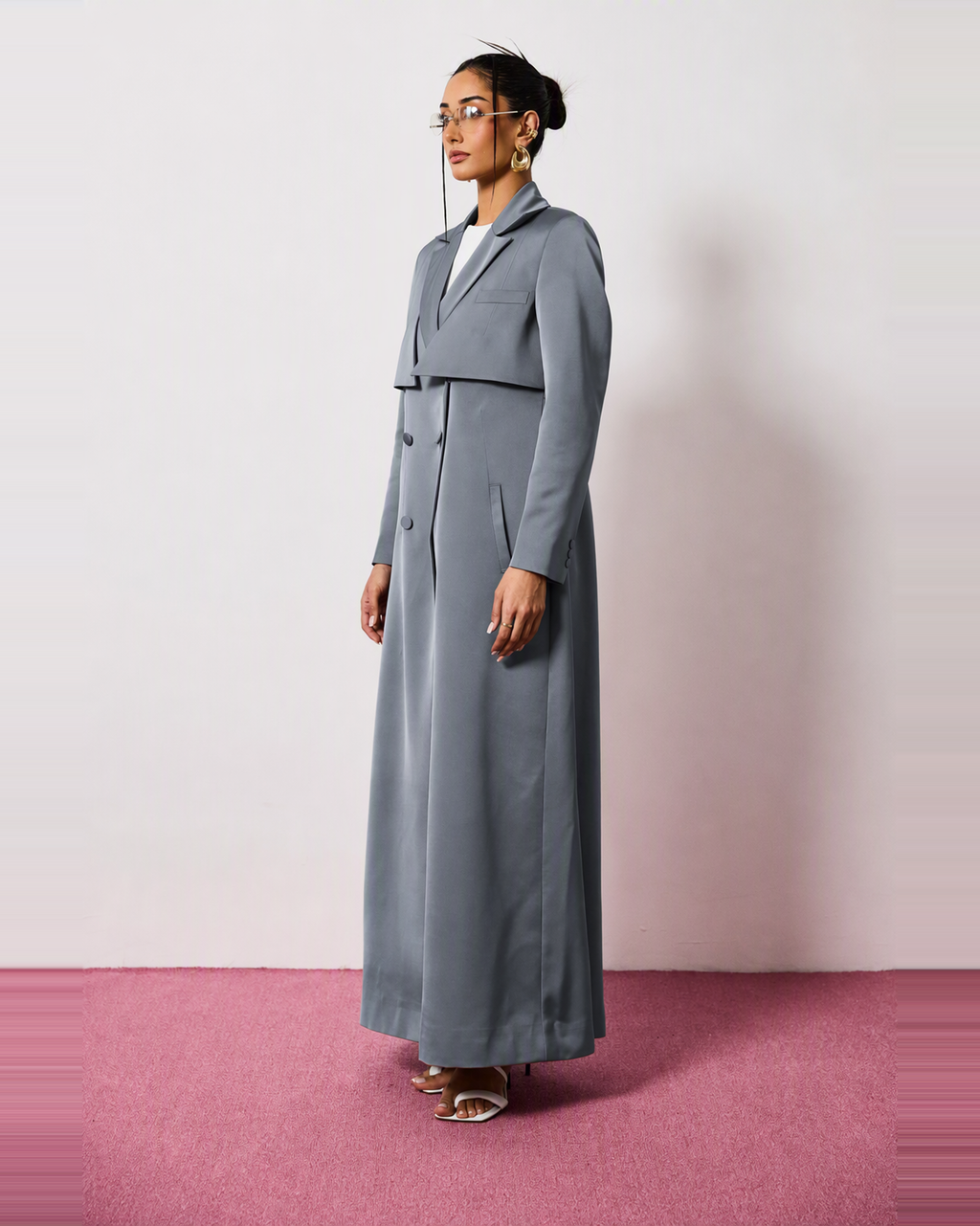 Mira Abaya in Blue Grey by FILO – view 2