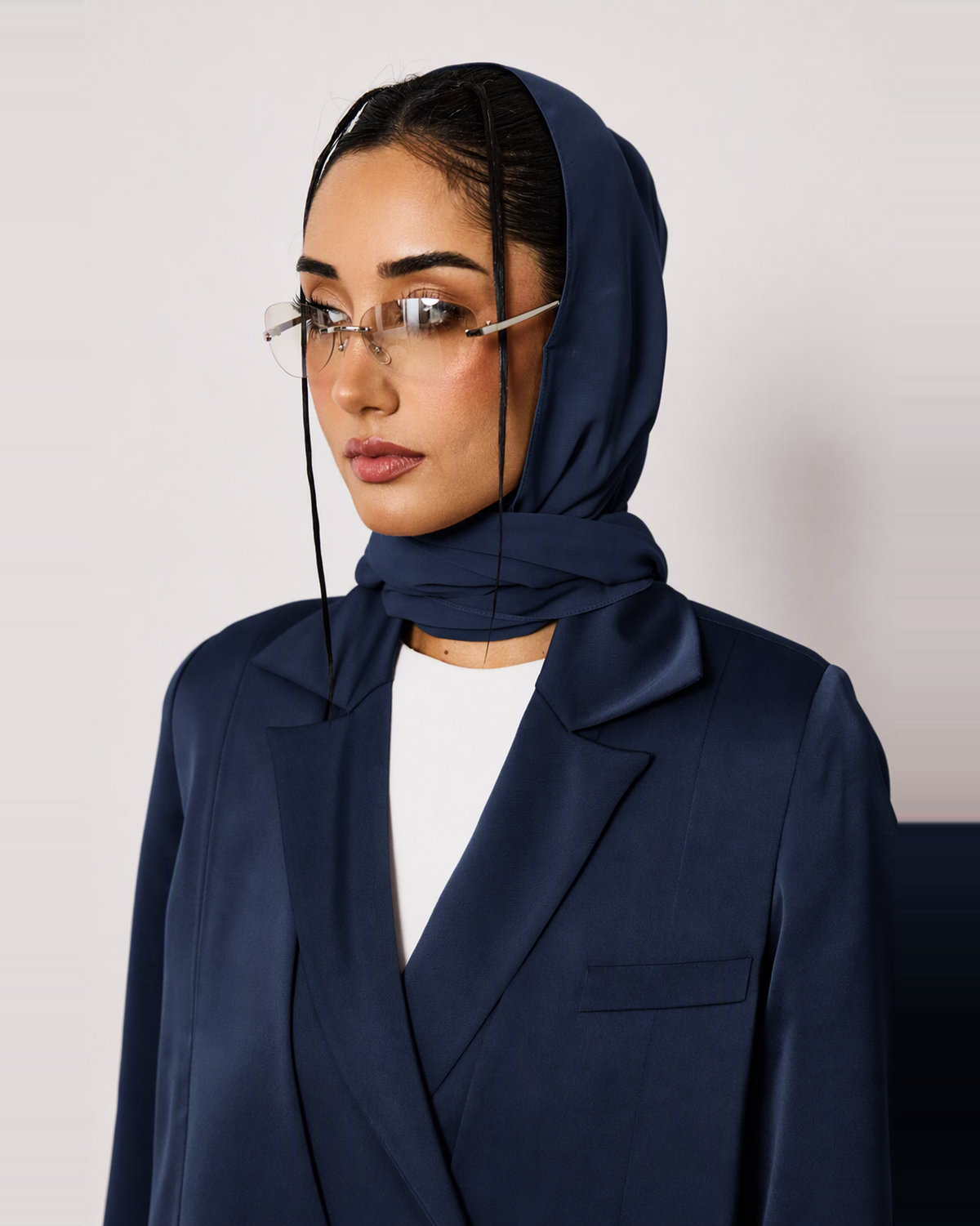 Mira Abaya in Navy Blue by FILO – view 5
