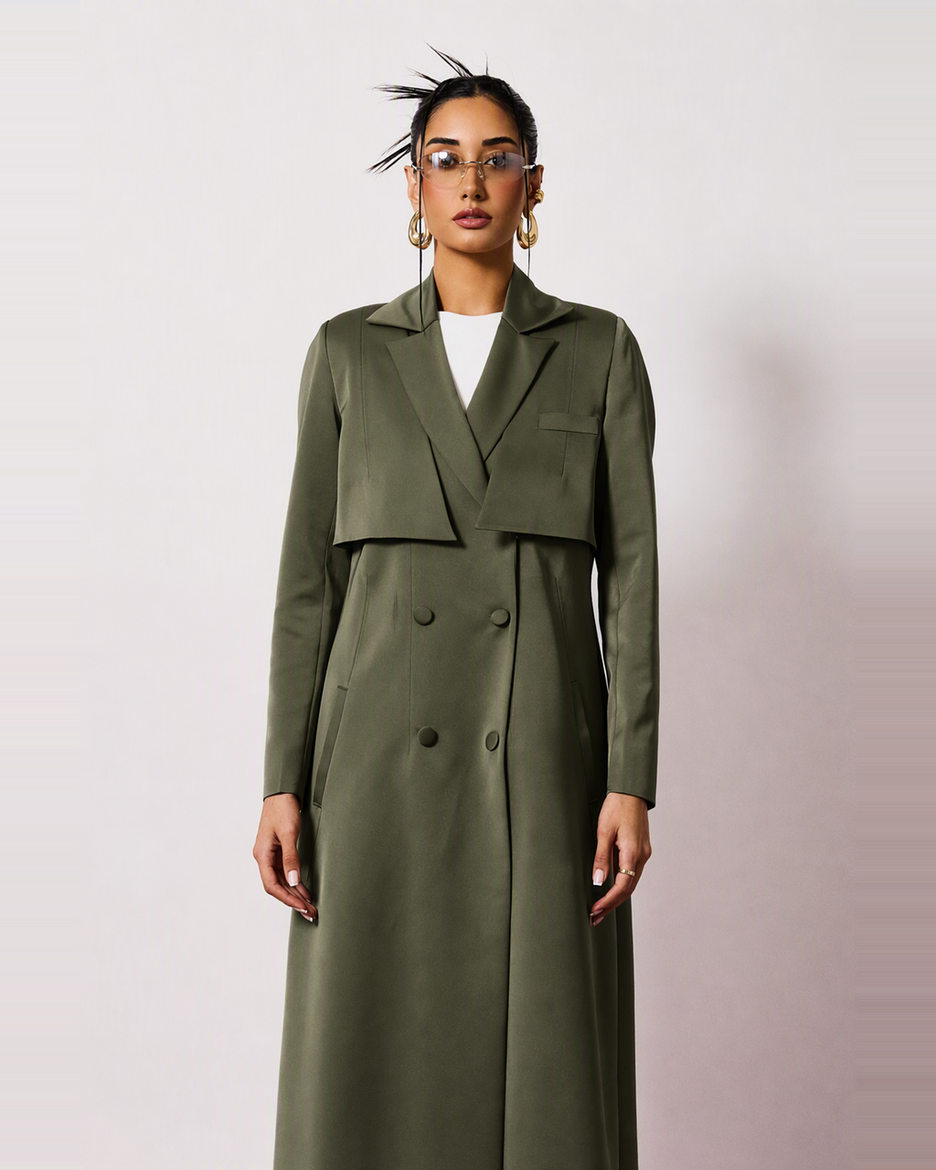 Mira Abaya in Forest Olive by FILO – view 4
