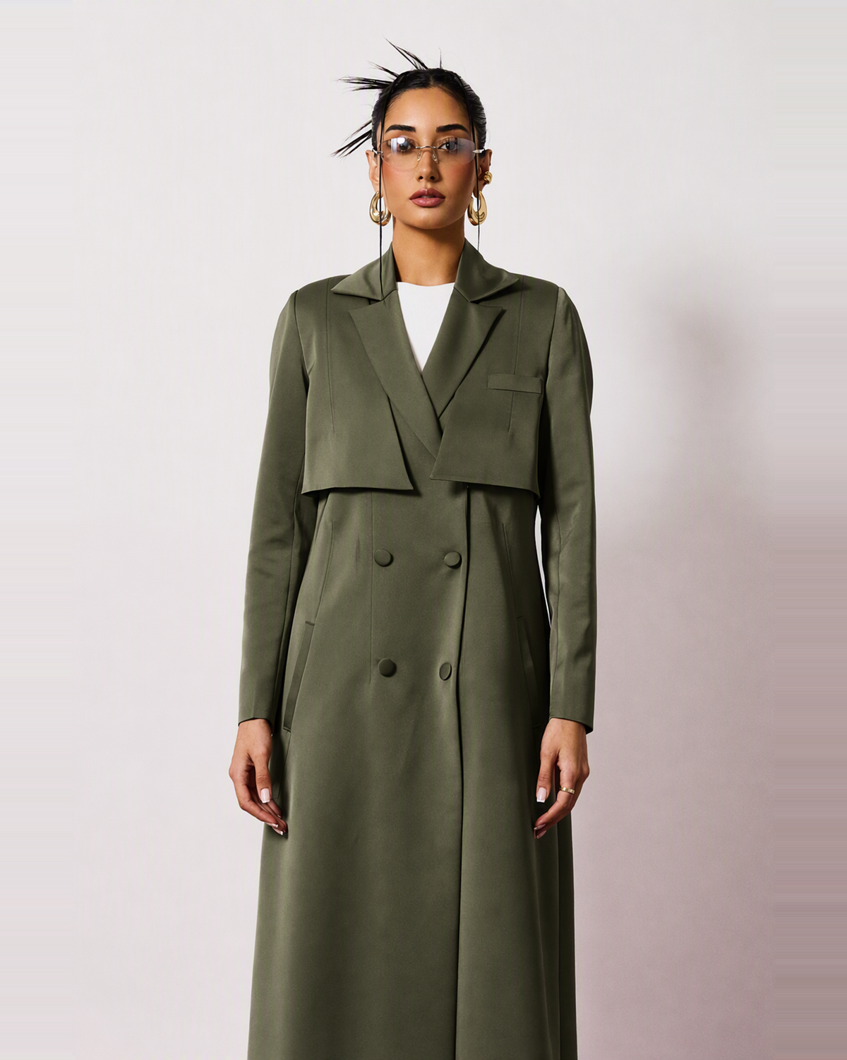 Mira Abaya in Forest Olive by FILO – view 4