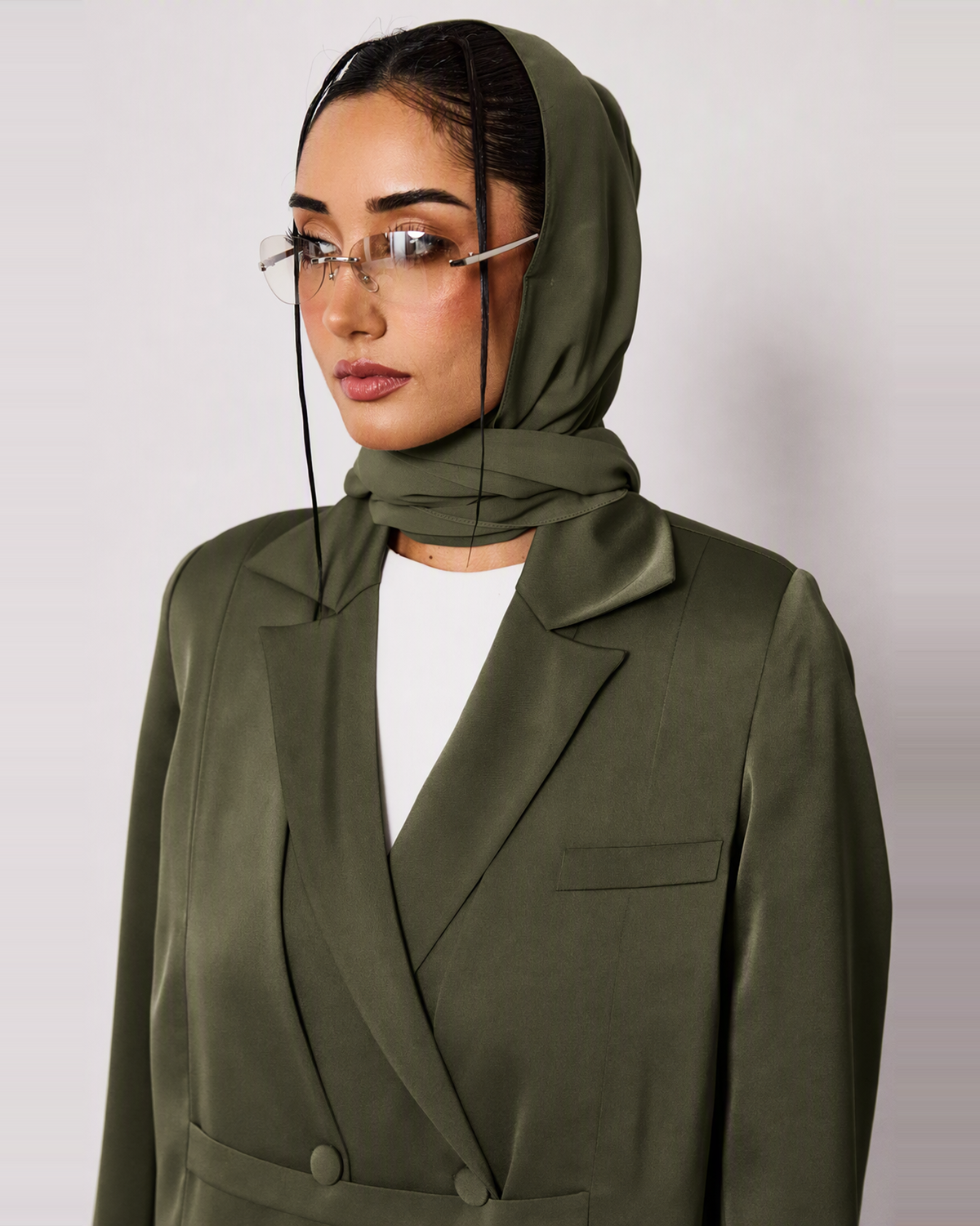 Mira Abaya in Forest Olive by FILO – view 5